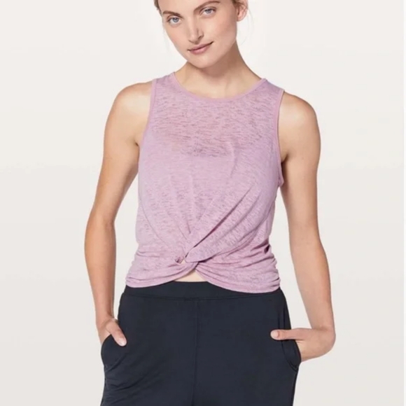Lululemon Breeze Through Twist Tank Rose Blush (First Release) Size XS (Approx) - Picture 1 of 11